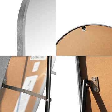 Adrian 16 in. W x 59 in. H Large Arched Metal Framed Floor Full-Length Mirror - JONATHAN Y